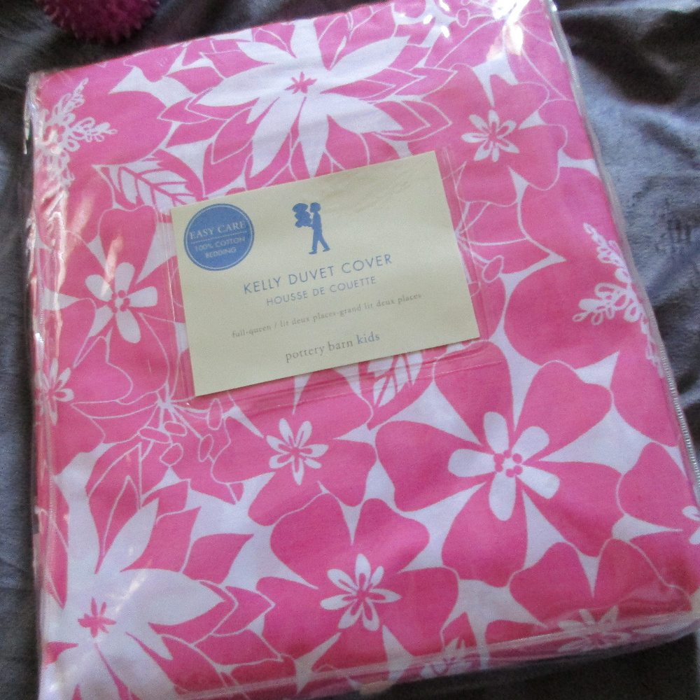 POTTERY BARN DUVET FULL QUEEN NEW KELLY FLORAL